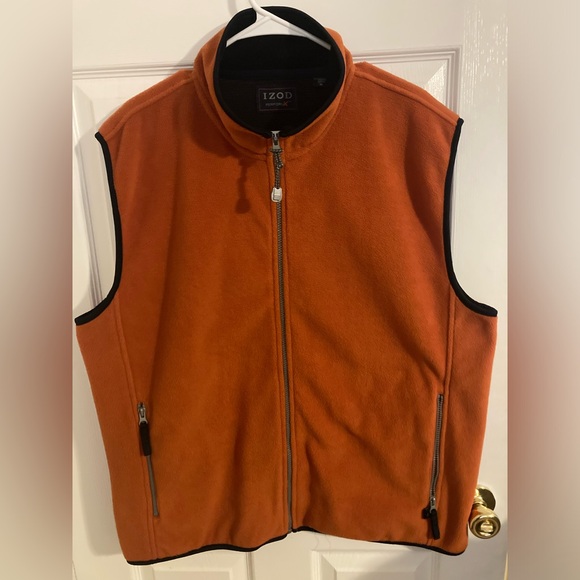 IZOD PerformX Performance Fleece Shell Vest Outerwear Gorpcore Bungee Toggle Zip - Picture 6 of 15